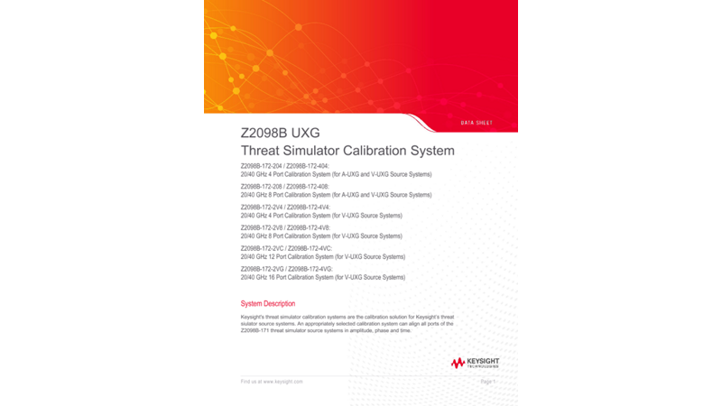 Z2098B UXG Threat Simulator Calibration System